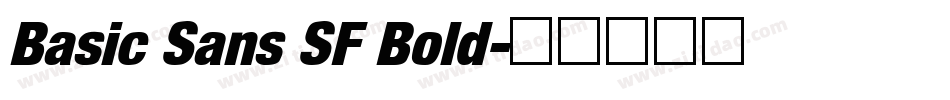 Basic Sans SF Bold字体转换